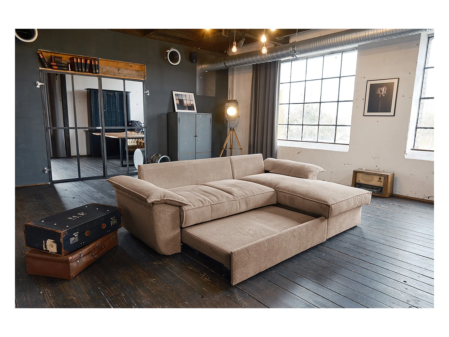 Slaapbank - Bruin Koord - DAMETO