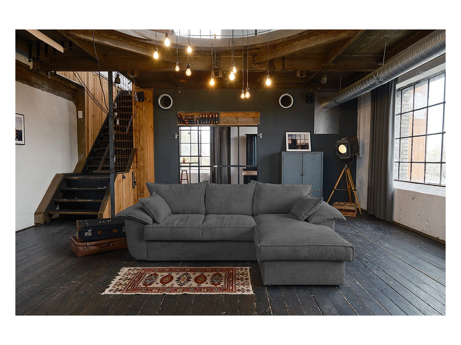 Slaapbank - Grijs Koord - DAMETO