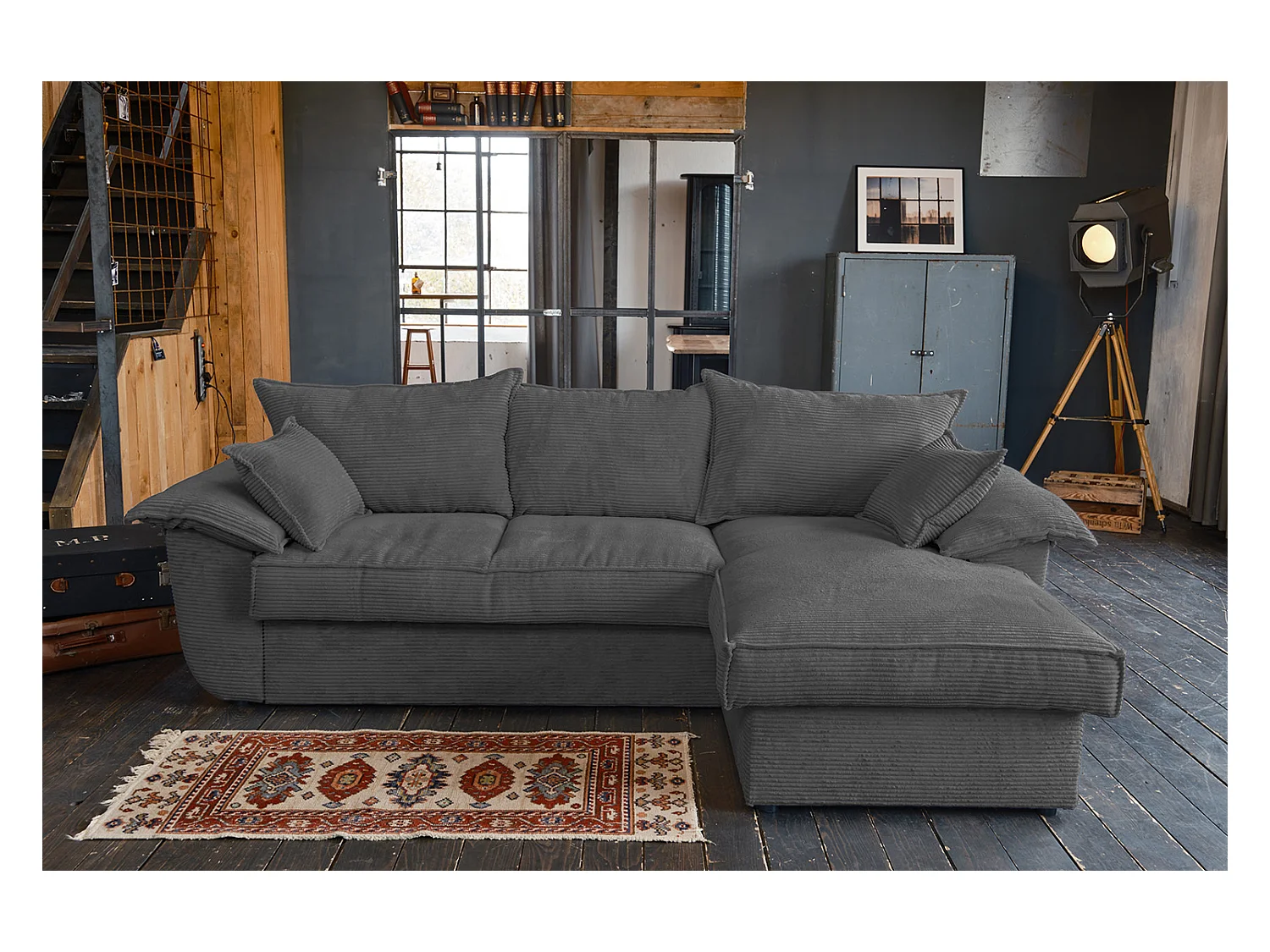 Slaapbank - Grijs Koord - DAMETO