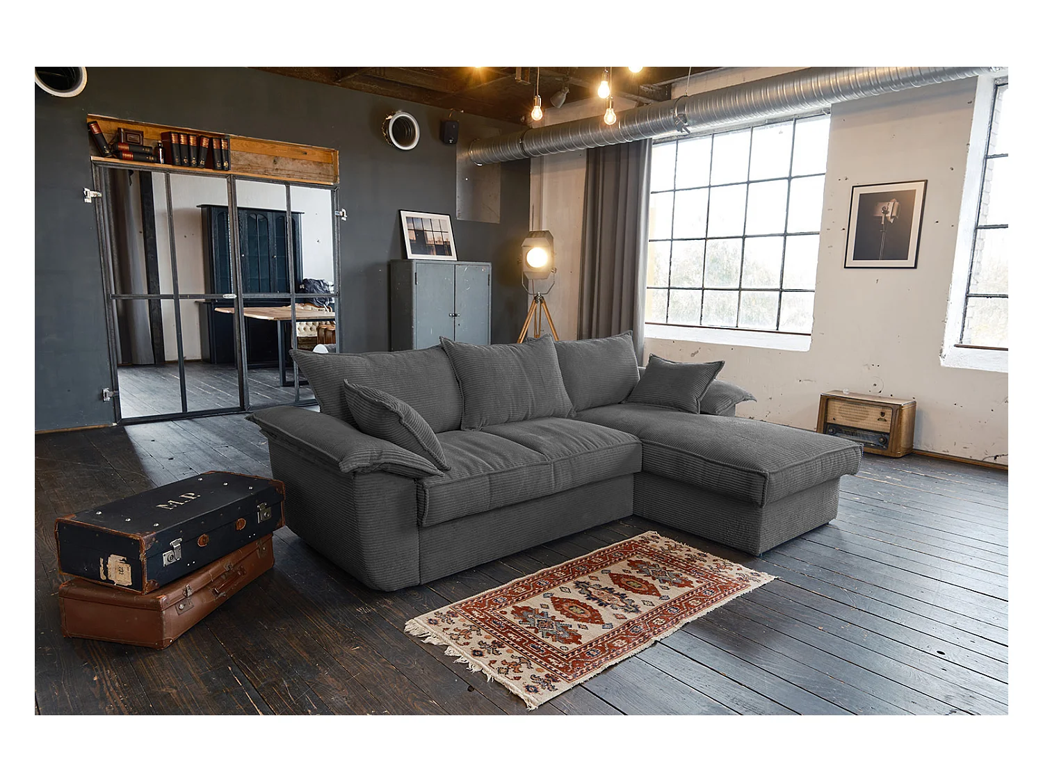 Slaapbank - Grijs Koord - DAMETO