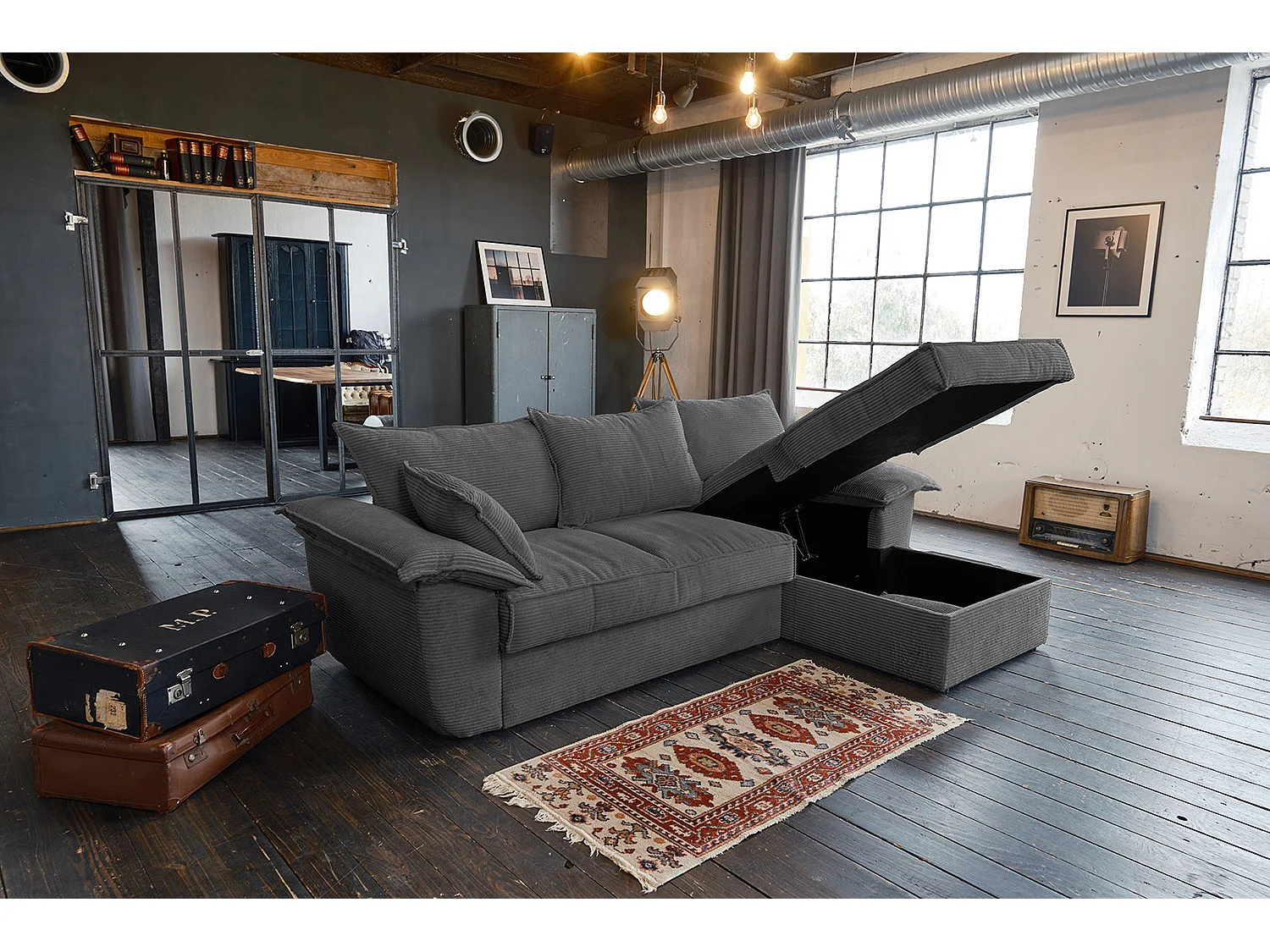 Slaapbank - Grijs Koord - DAMETO