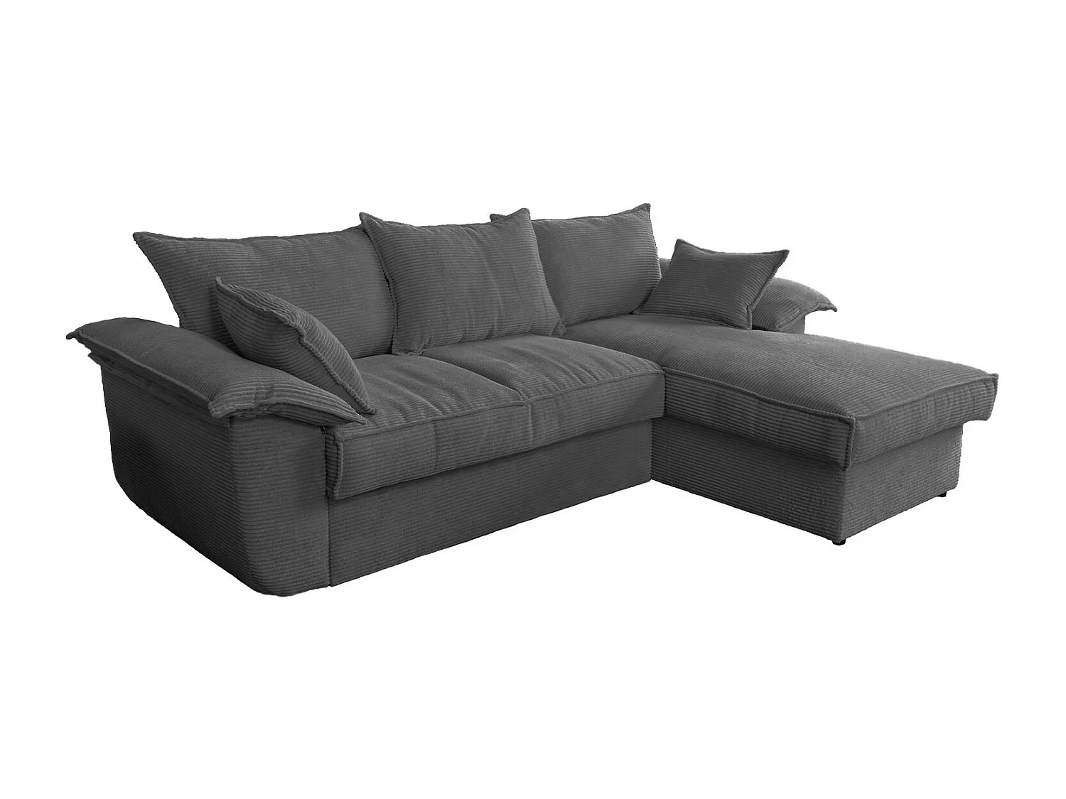 Canapé-lit - Gris Velours côtelé - DAMETO