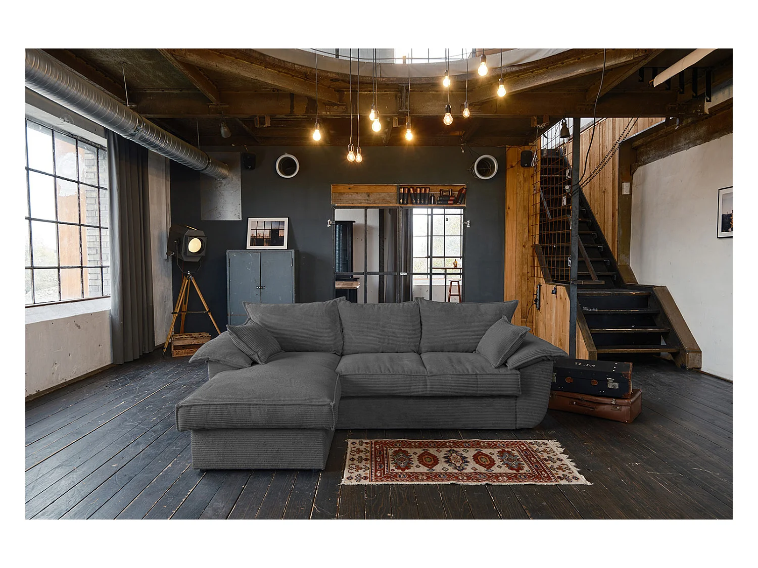 Slaapbank - Grijs Koord - DAMETO