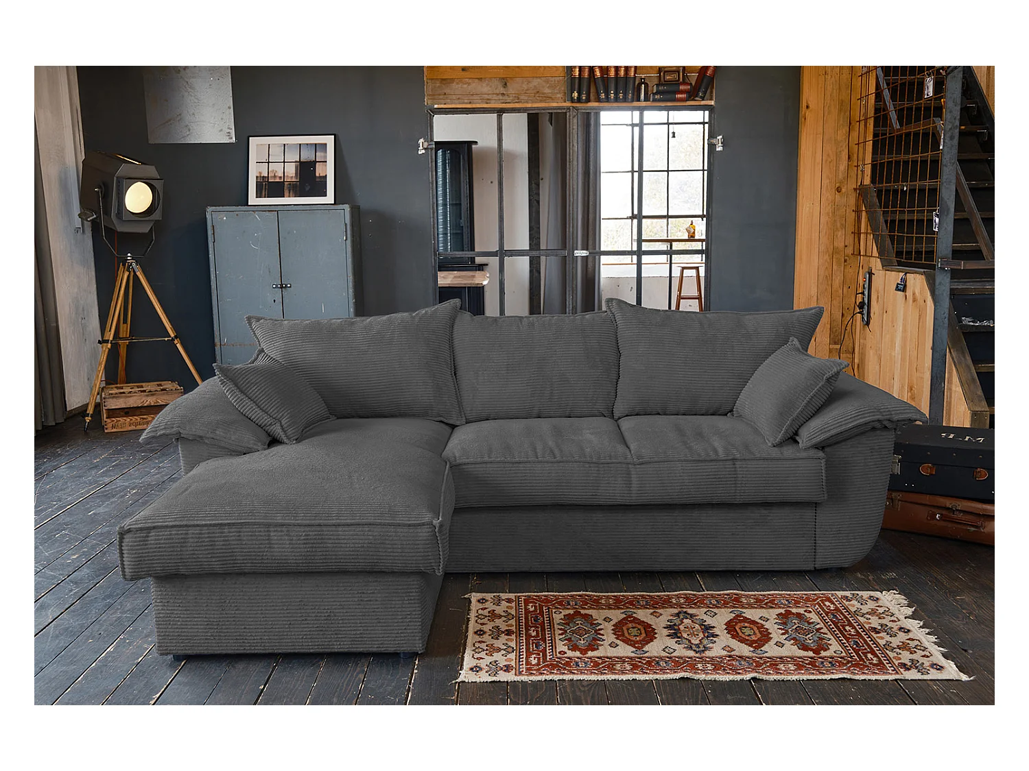 Slaapbank - Grijs Koord - DAMETO