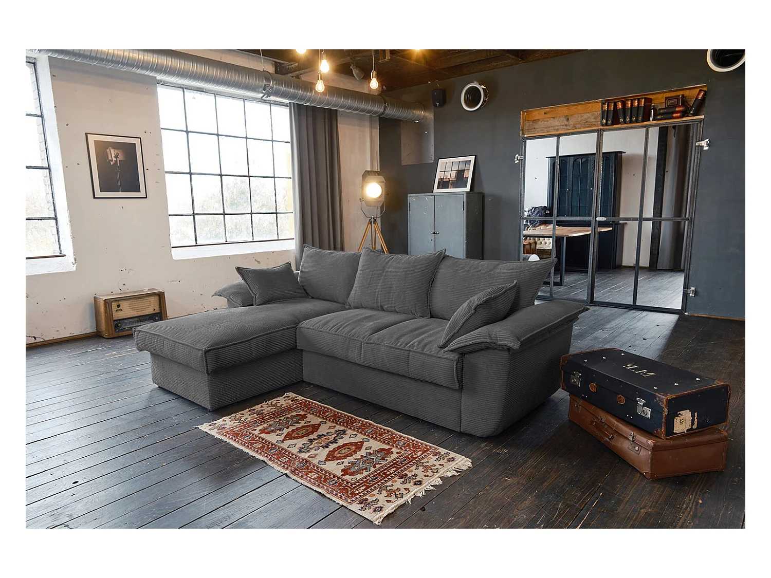 Slaapbank - Grijs Koord - DAMETO