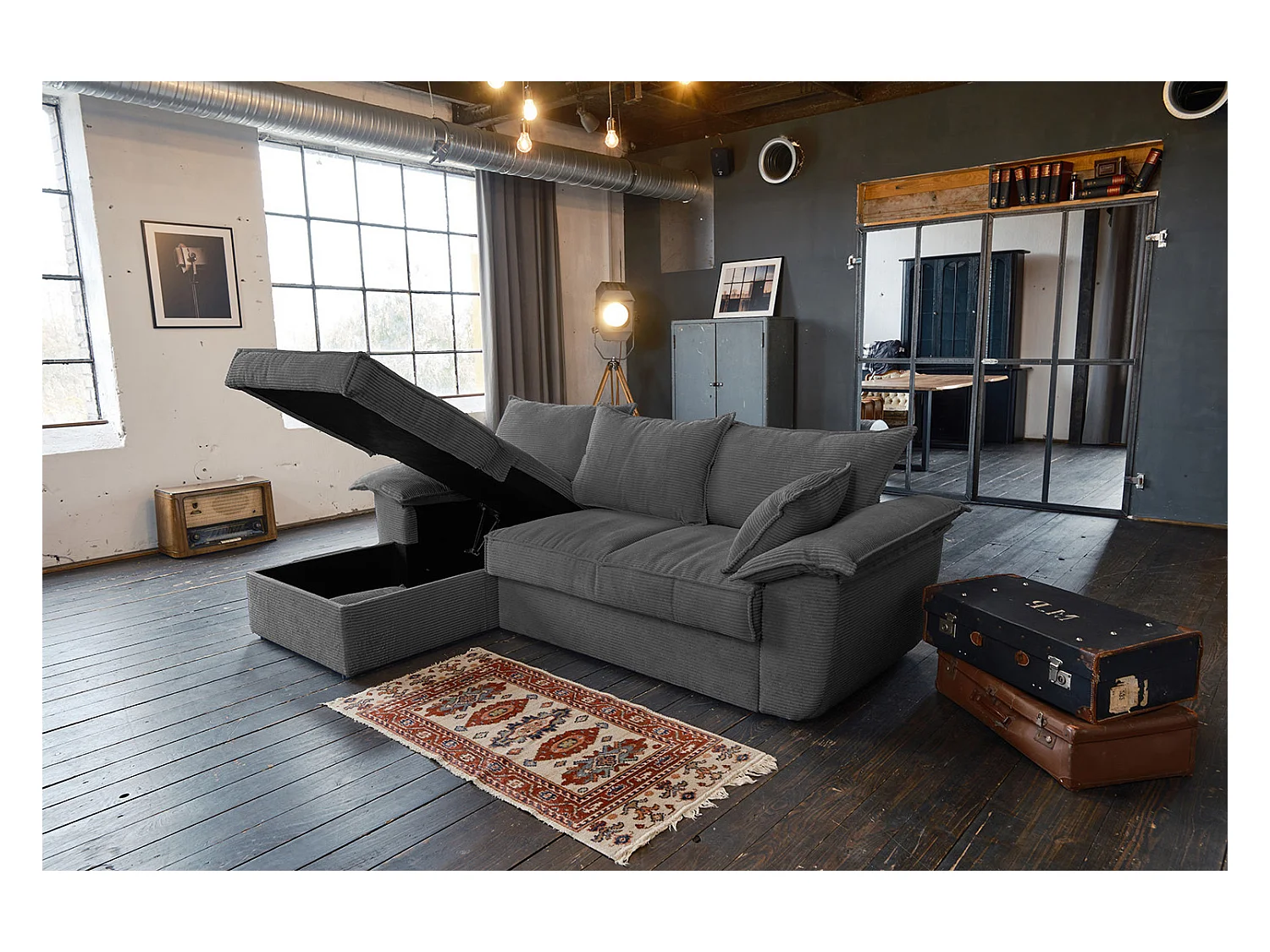 Slaapbank - Grijs Koord - DAMETO