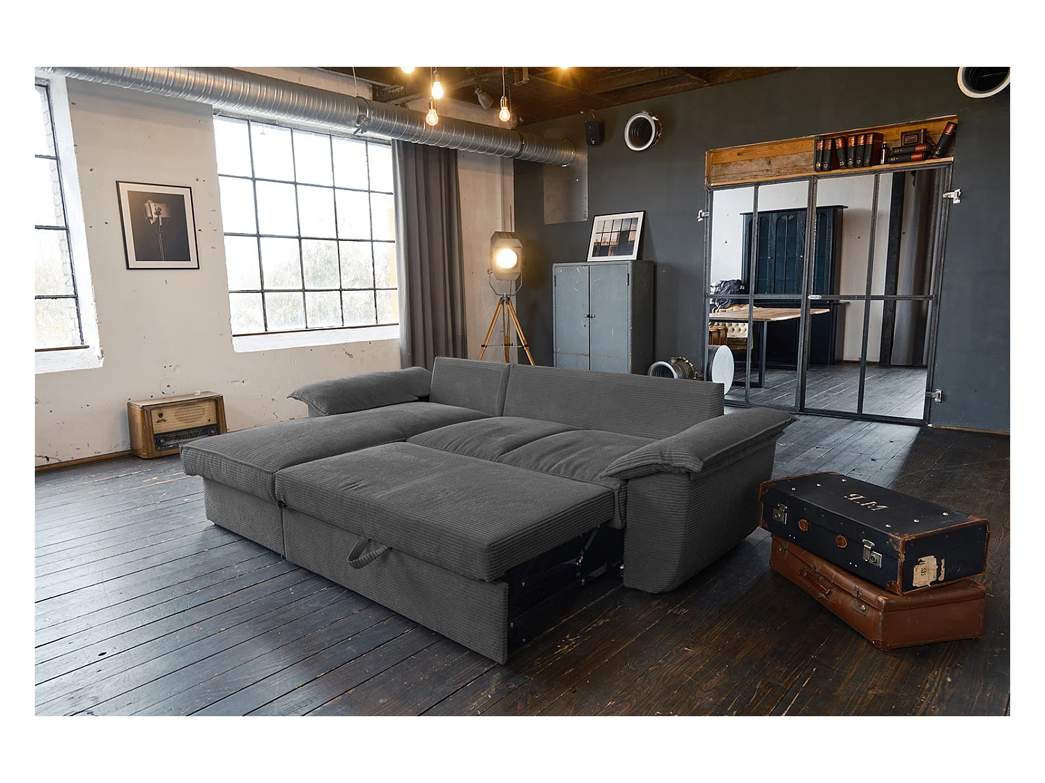 Slaapbank - Grijs Koord - DAMETO