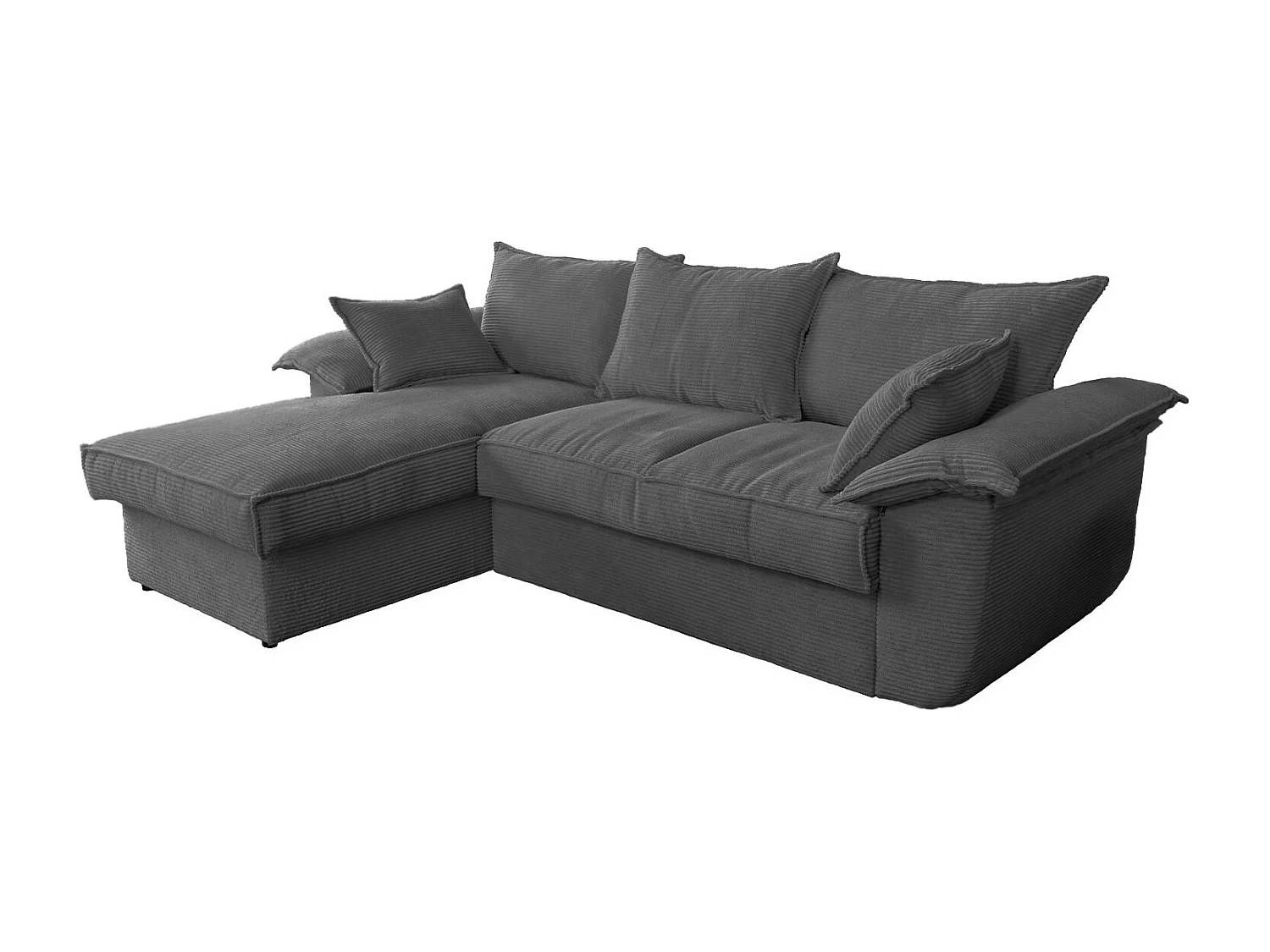 Canapé-lit - Gris Velours côtelé - DAMETO