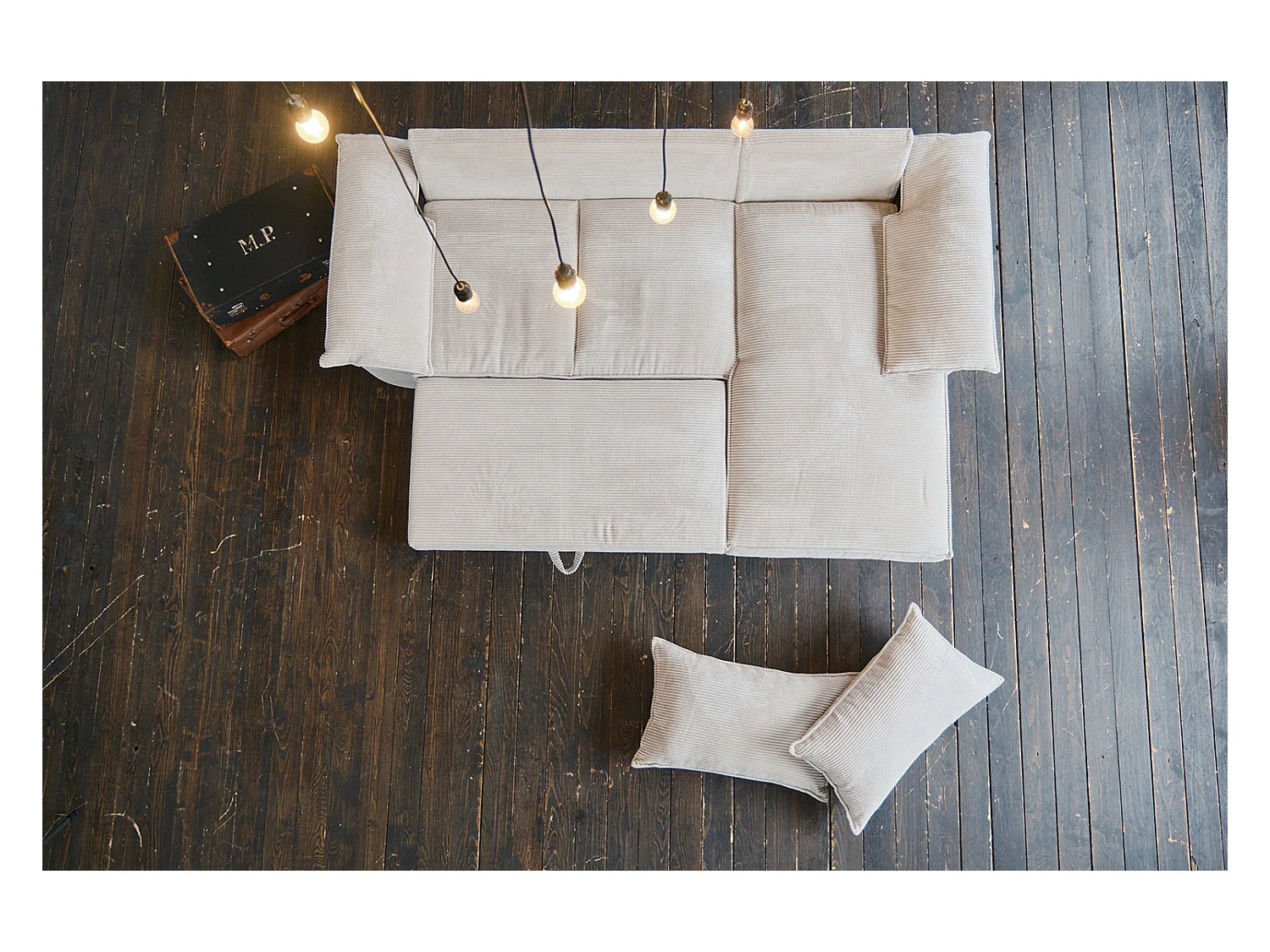 Slaapbank - Wit Koord - DAMETO