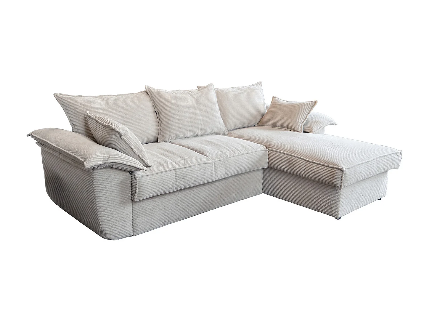 Schlafsofa - Weiß Cord - DAMETO