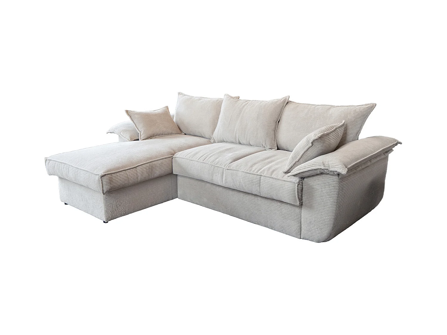 Schlafsofa - Weiß Cord - DAMETO