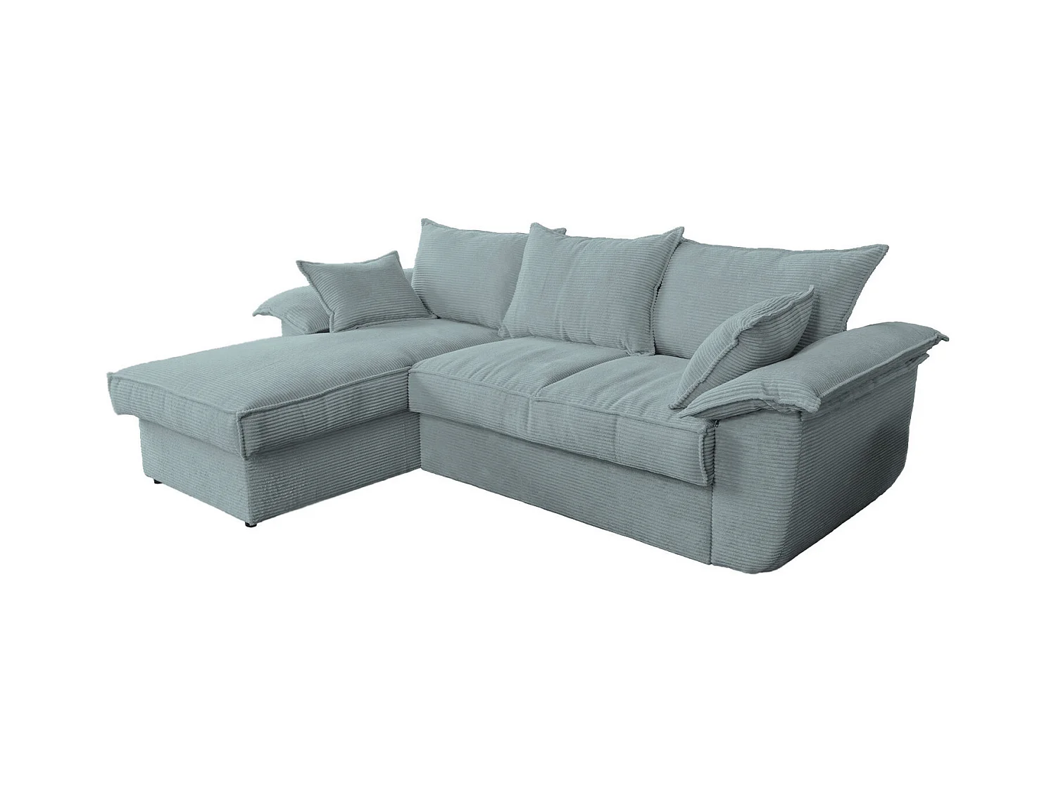 Slaapbank - Lichtblauw Koord - DAMETO