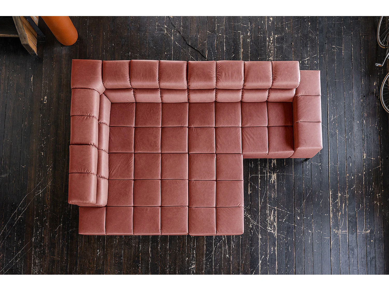 Hoekbank - Rood Leer - NELSON