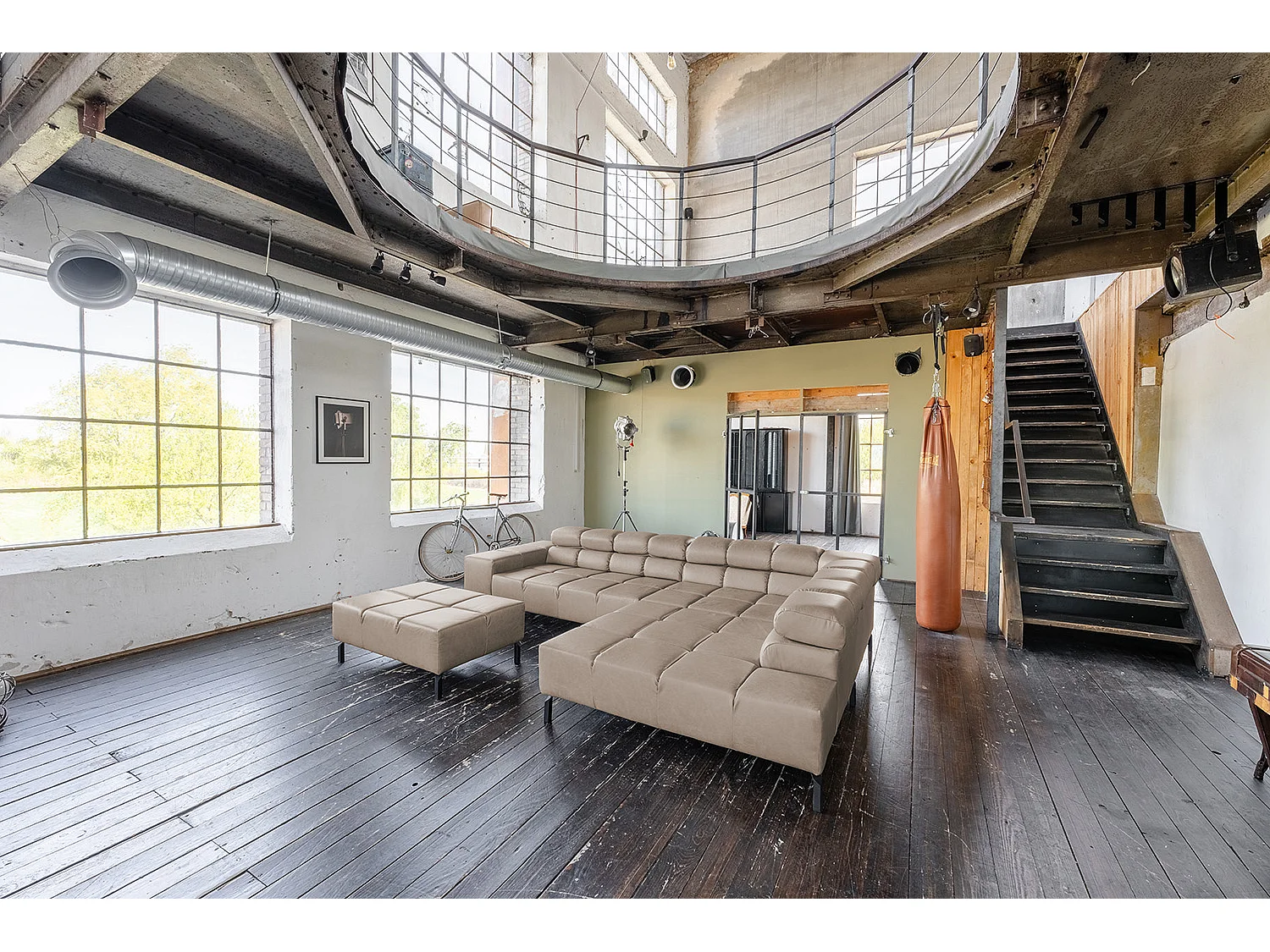 Sofá esquinero - Gris piel - NELSON