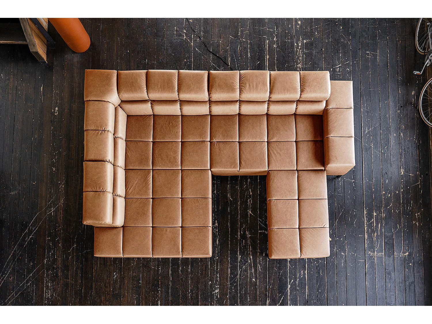 Hoekbank - Bruin Leer - NELSON