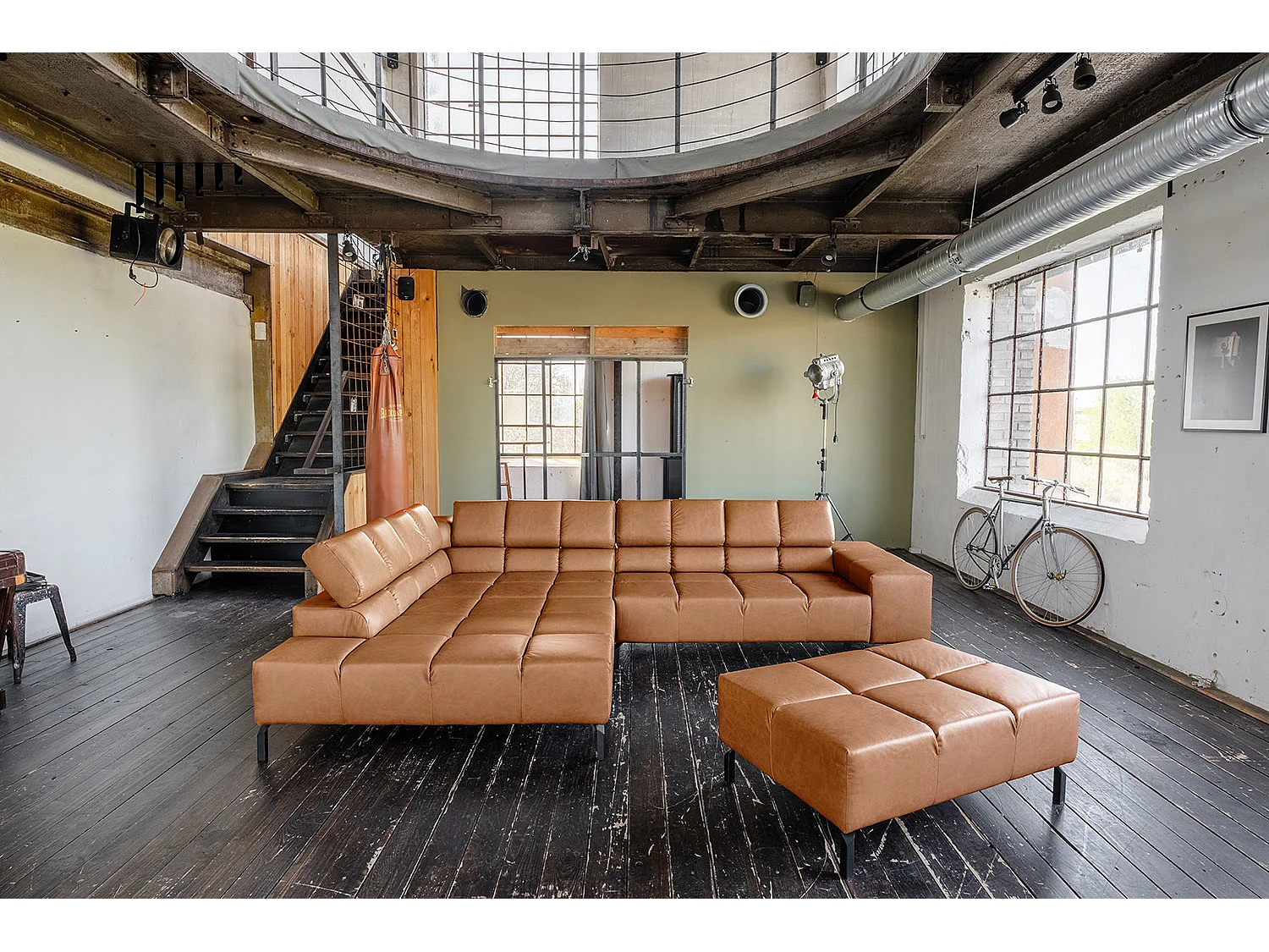 Hoekbank - Bruin Leer - NELSON