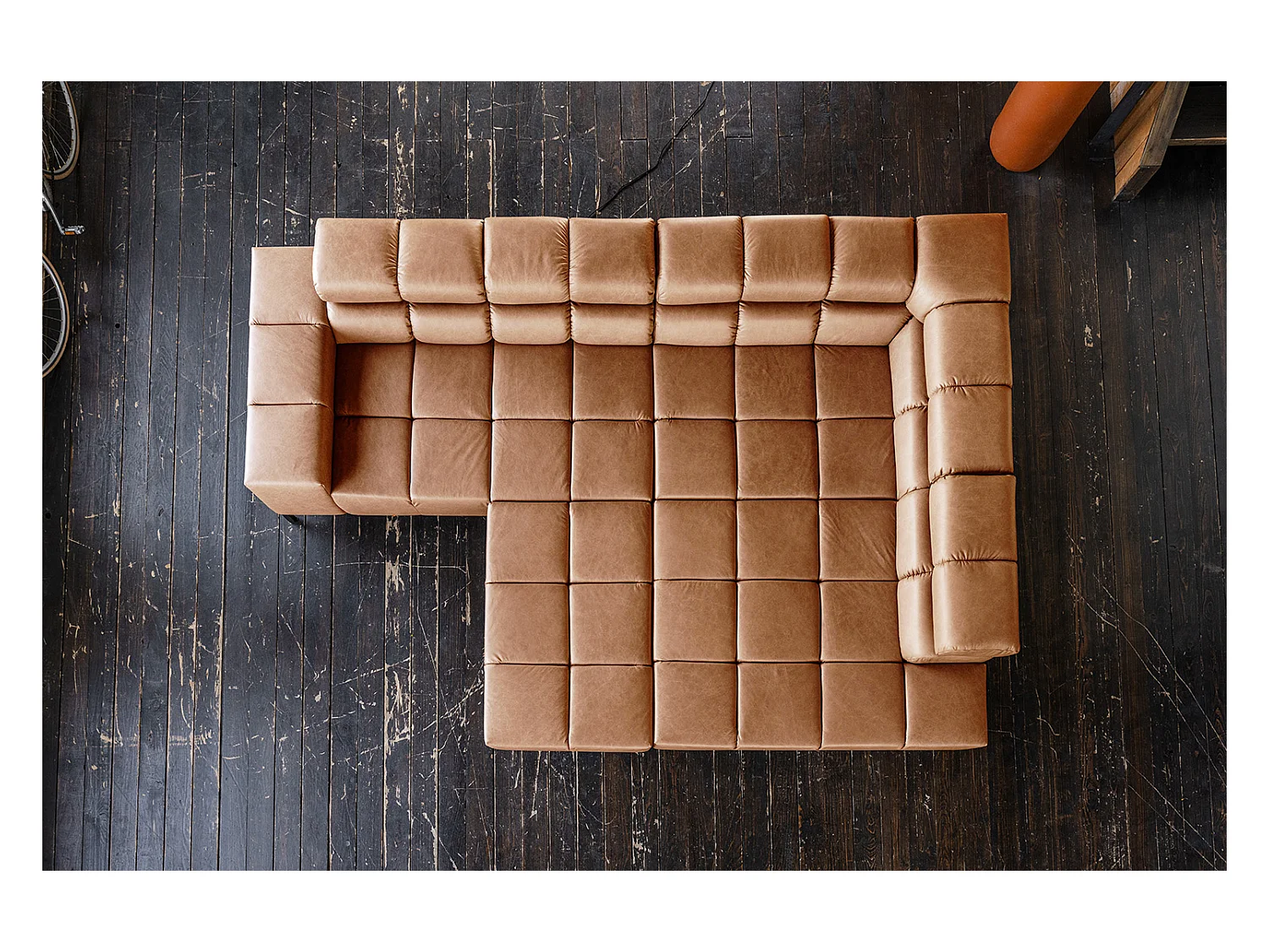 Hoekbank - Bruin Leer - NELSON