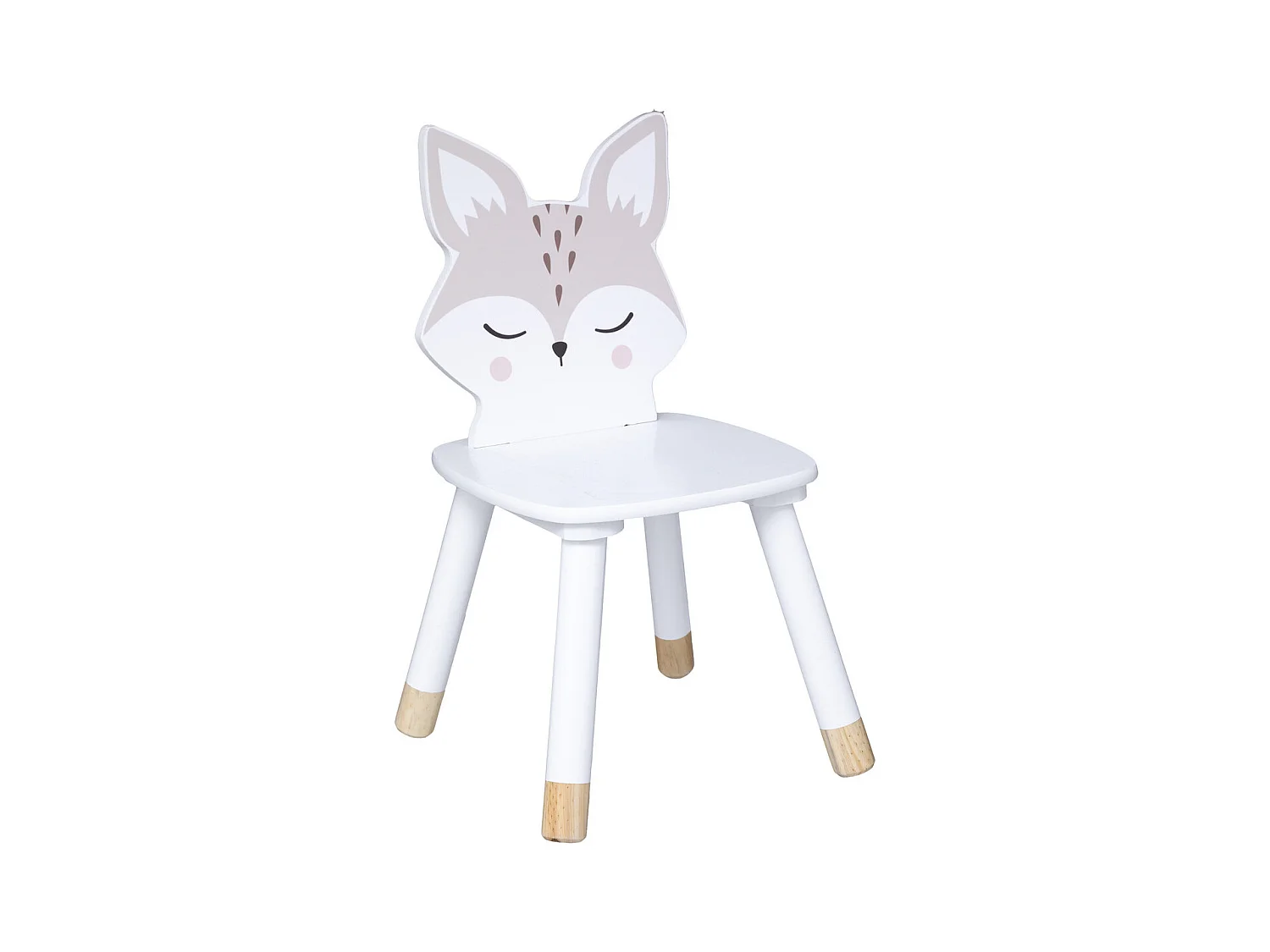 Chaise pour Enfant Renard en Bois H 52.5 cm