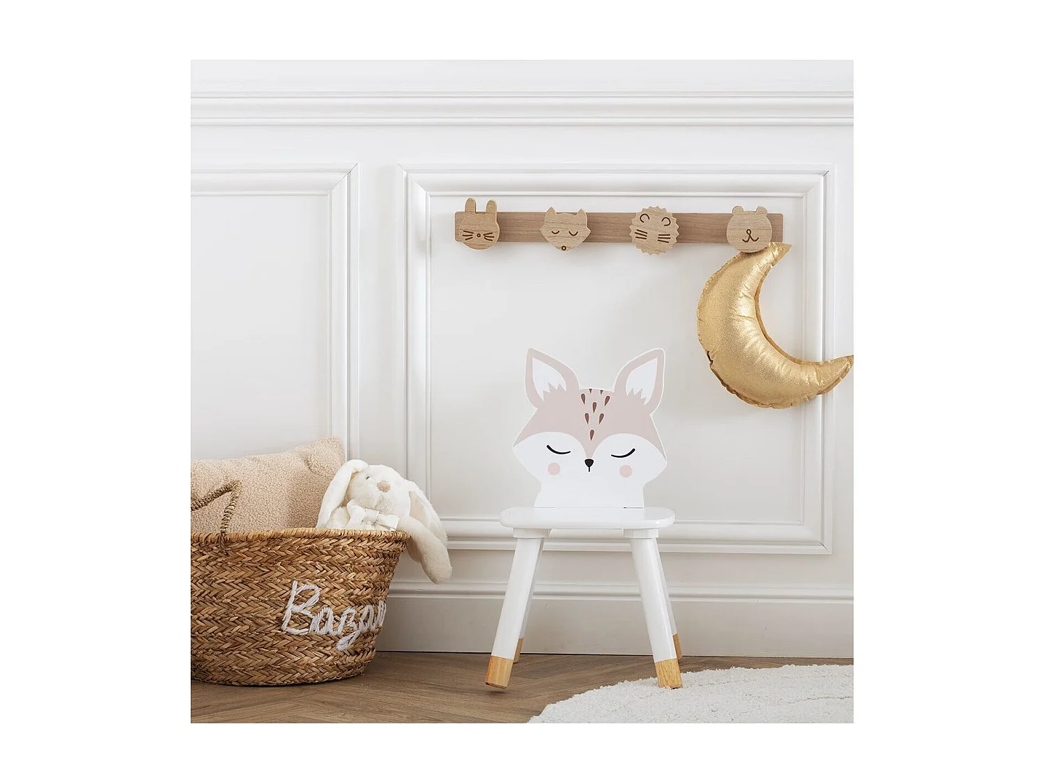 Chaise pour Enfant Renard en Bois H 52.5 cm