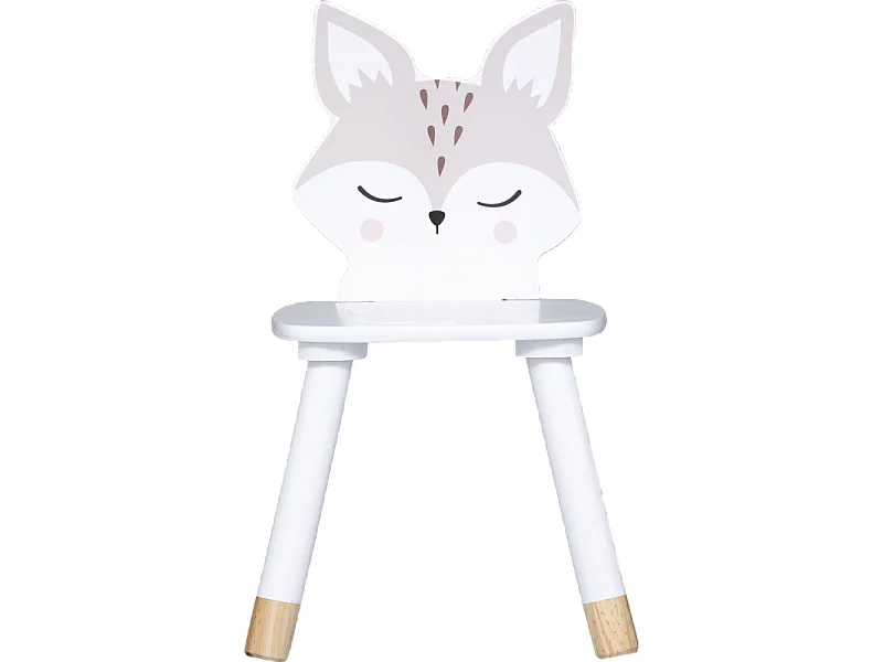 Chaise pour Enfant Renard en Bois H 52.5 cm