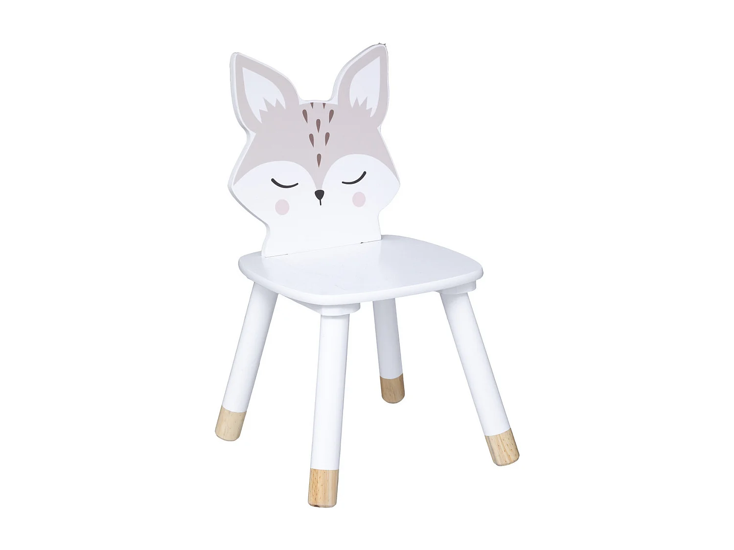 Chaise pour Enfant Renard en Bois H 52.5 cm