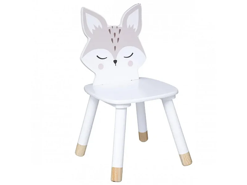 Chaise pour Enfant Renard en Bois H 52.5 cm