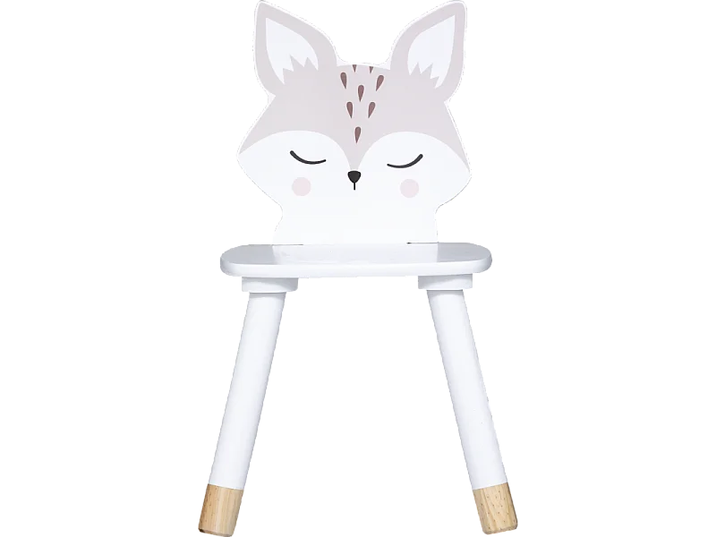 Sedia per bambini MDF bianca 52,5x28x28cm