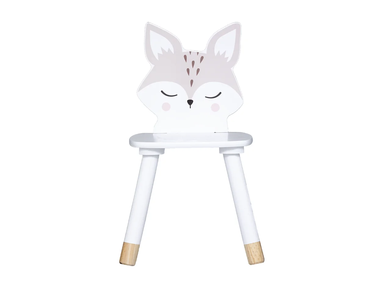 Chaise pour Enfant Renard en Bois H 52.5 cm