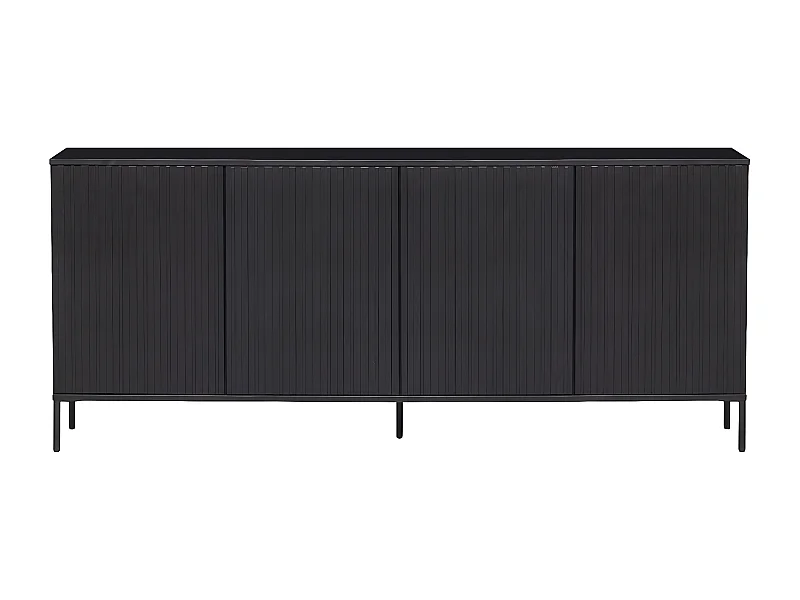 GRAVUR - Kommode aus schwarzem Kiefernholz L 200