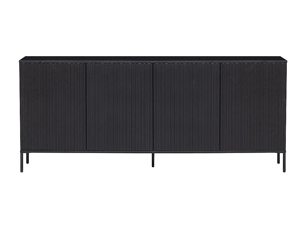 New gravure - Buffet 4 portes en bois L200cm - Noir