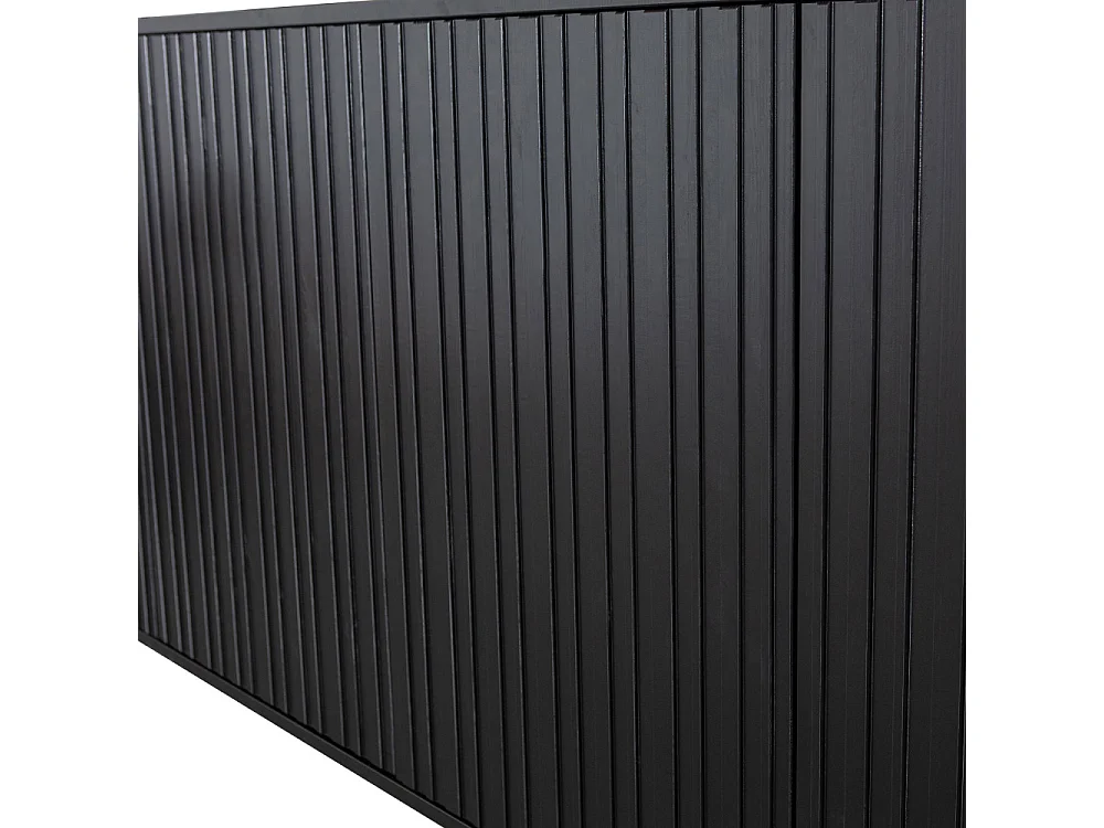 New gravure - Buffet 4 portes en bois L200cm - Noir