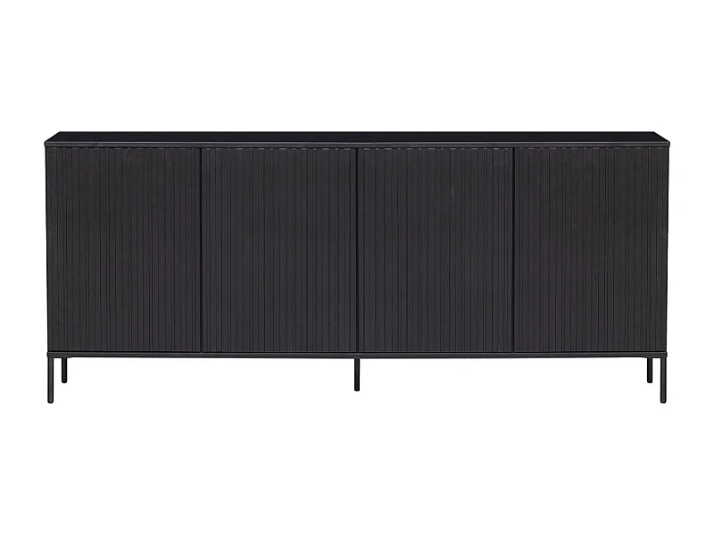 New gravure - Buffet 4 portes en bois L200cm - Noir