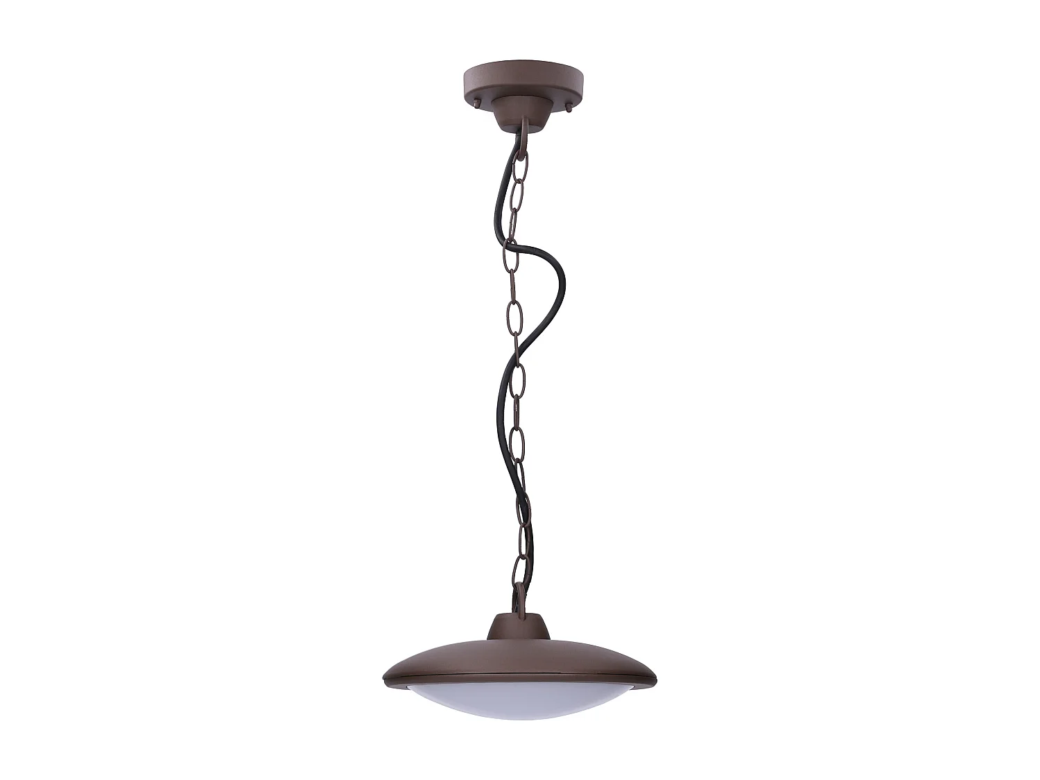 FORLIGHT Lampe à Suspension Ip44 Pergola Led 7.5W Blanc Chaud - 3000K On-Off Marron 533Lm