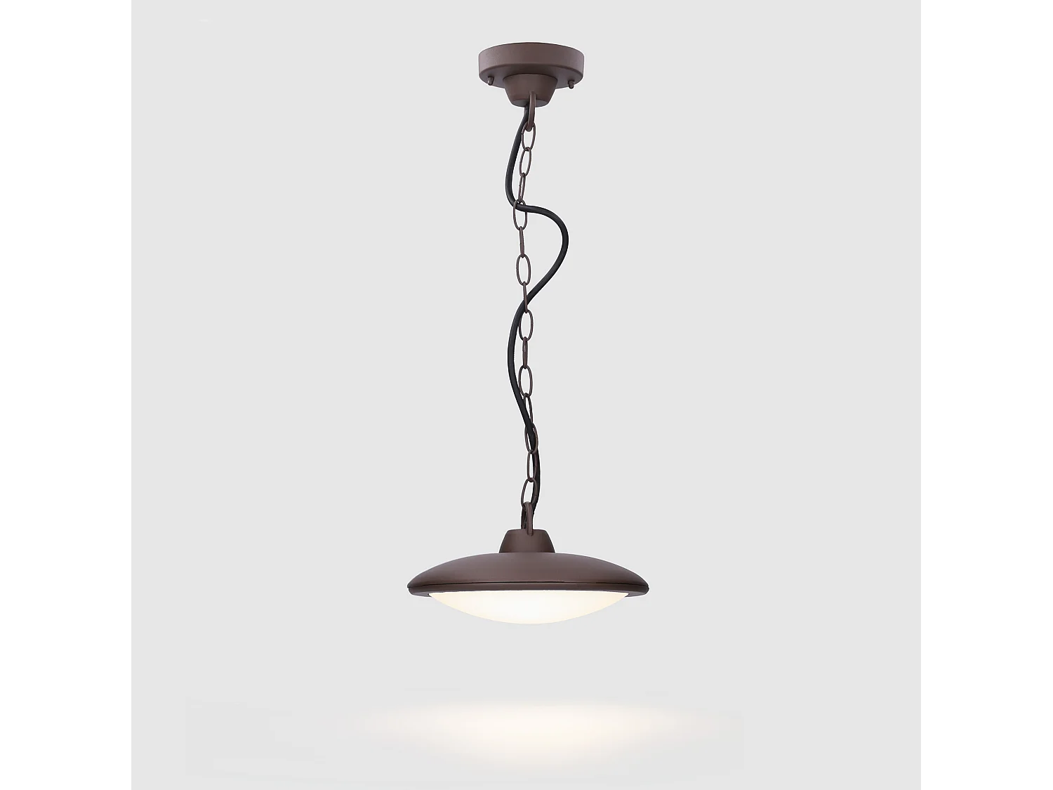 FORLIGHT Lampe à Suspension Ip44 Pergola Led 7.5W Blanc Chaud - 3000K On-Off Marron 533Lm