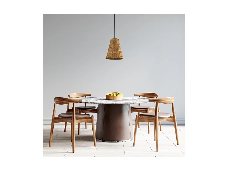 LEDS C4 Lampe à Suspension Caribe Ø260 E27 15W Noir Rotin Naturel 517Lm