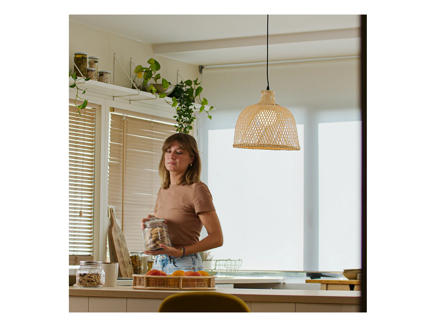 FORLIGHT Lampe à Suspension Ip20 Riba Ø350Mm E27 15W Noir