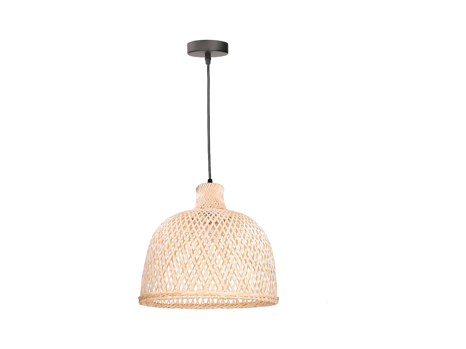 FORLIGHT Lampe à Suspension Ip20 Riba Ø350Mm E27 15W Noir