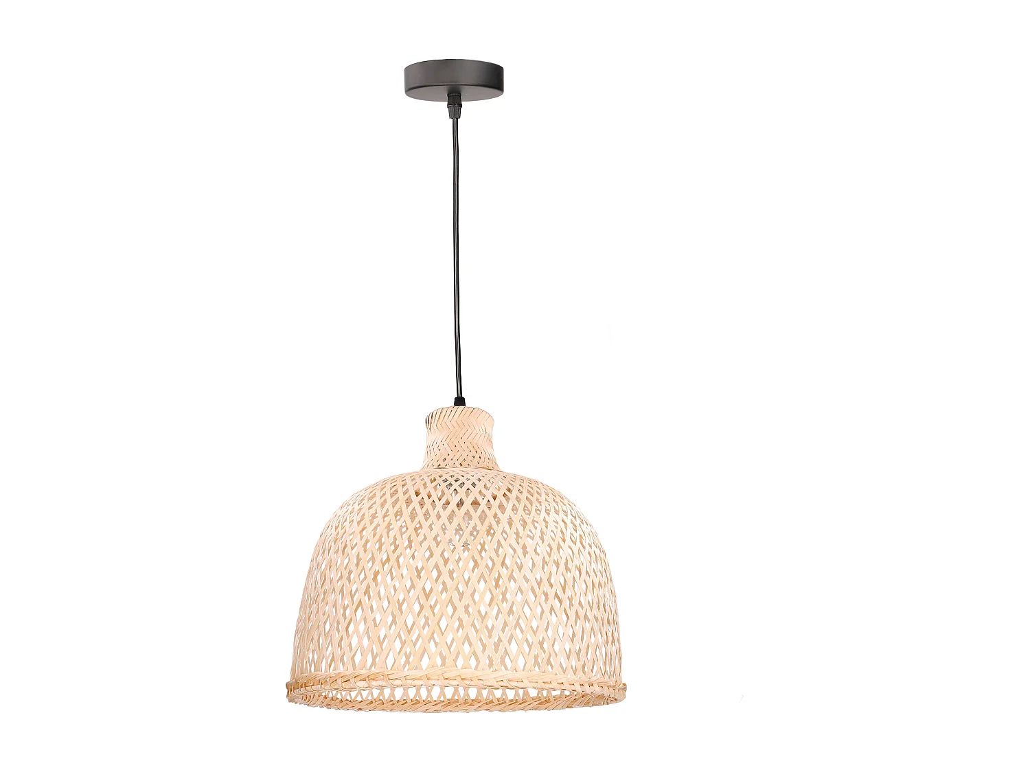 FORLIGHT Lampe à Suspension Ip20 Riba Ø350Mm E27 15W Noir