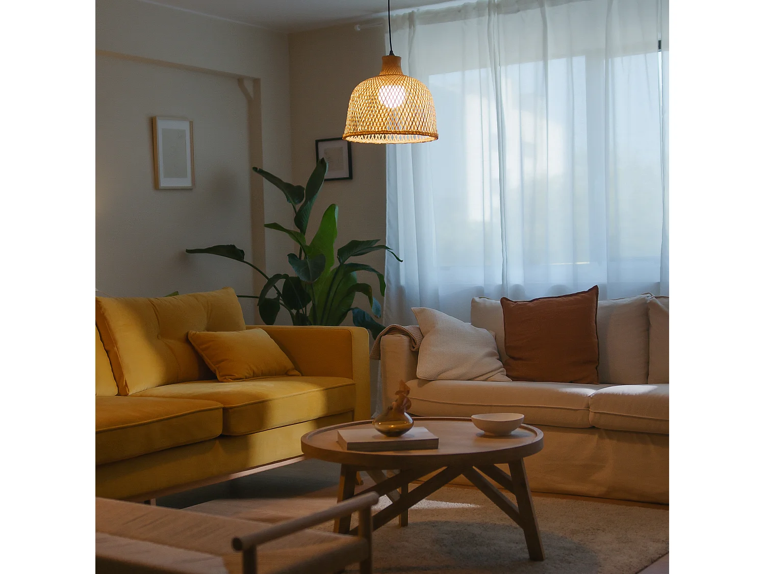 FORLIGHT Lampe à Suspension Ip20 Riba Ø350Mm E27 15W Noir