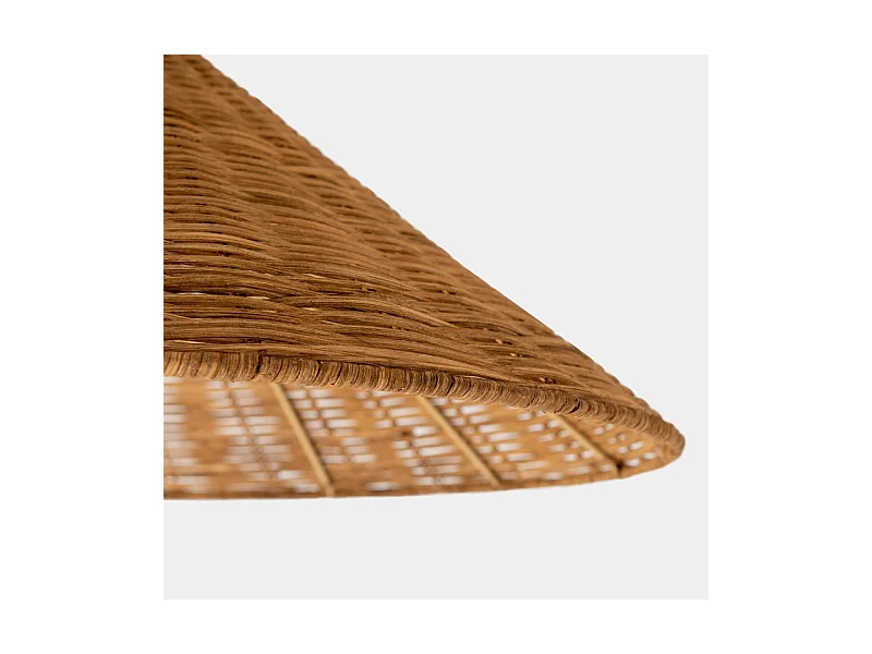 LEDS C4 Lampe à Suspension Caribe Ø600 E27 15W Noir Rotin Naturel 722Lm