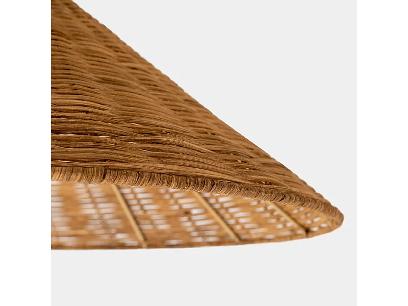 LEDS C4 Lampe à Suspension Caribe Ø600 E27 15W Noir Rotin Naturel 722Lm