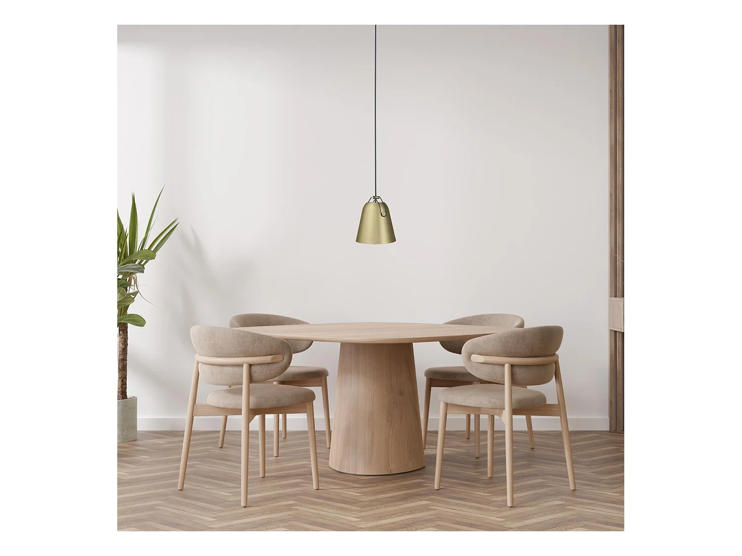 LEDS C4 Lampe à Suspension Napa Small E27 15W Or Mat 1323Lm