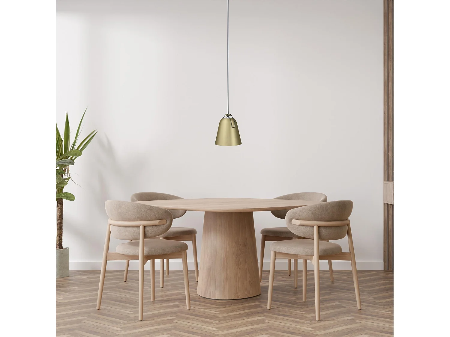 LEDS C4 Lampe à Suspension Napa Small E27 15W Or Mat 1323Lm