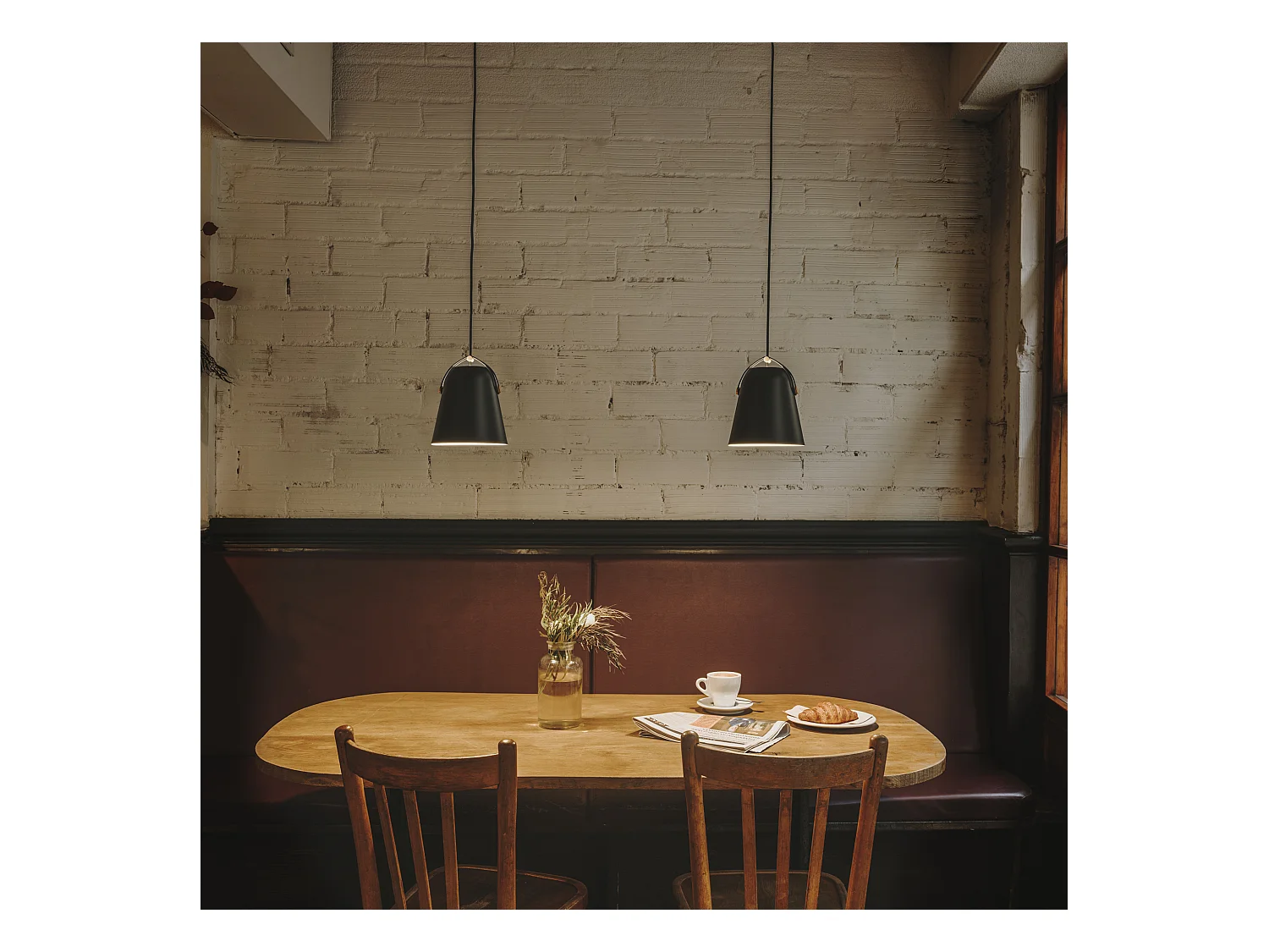 LEDS C4 Lampe à Suspension Napa Small E27 15W Noir 1323Lm