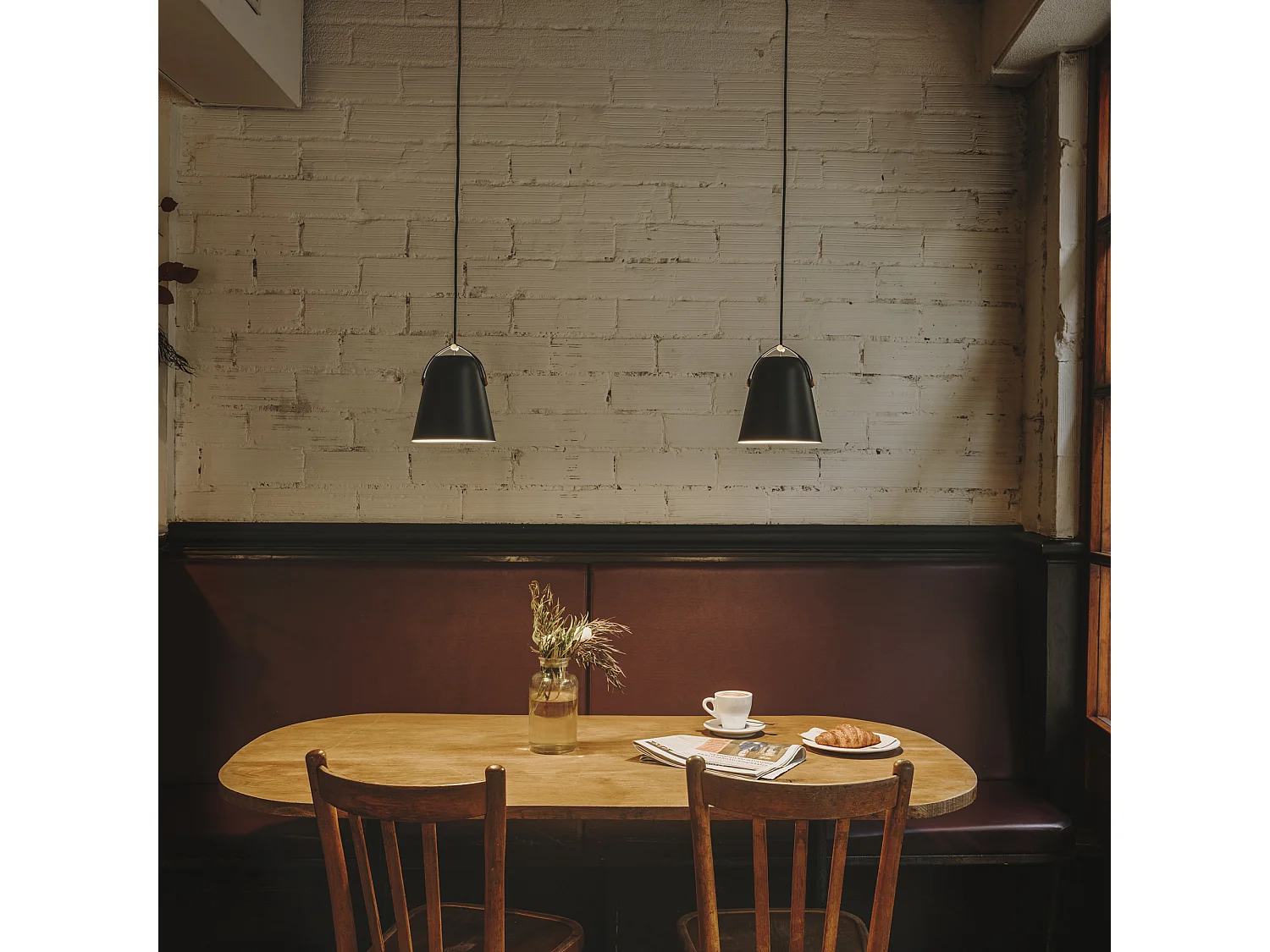 LEDS C4 Lampe à Suspension Napa Small E27 15W Noir 1323Lm