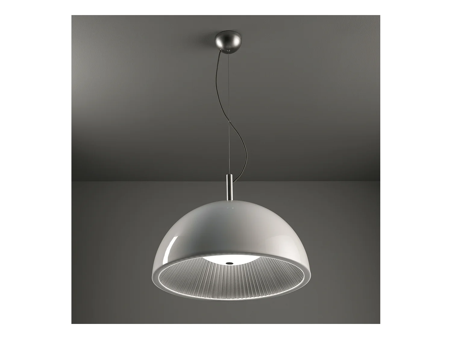 LEDS C4 Lampe à Suspension Umbrella Ø1000 E27 15W Argent 1500Lm