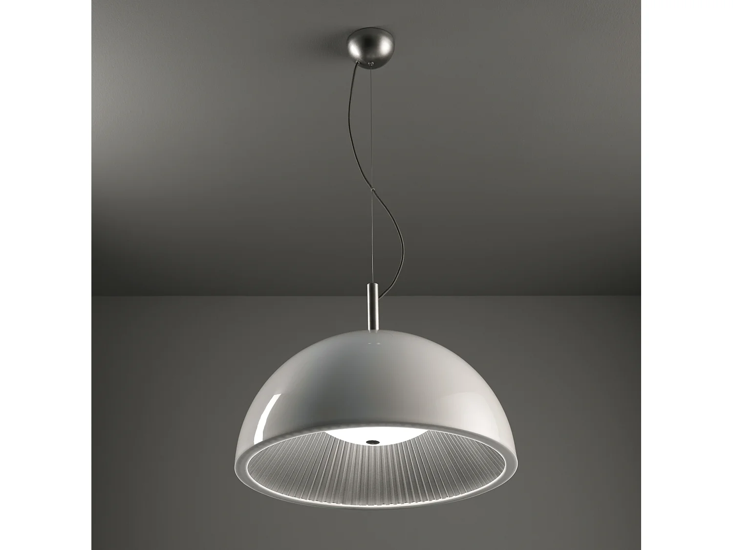 LEDS C4 Lampe à Suspension Umbrella Ø1000 E27 15W Argent 1500Lm