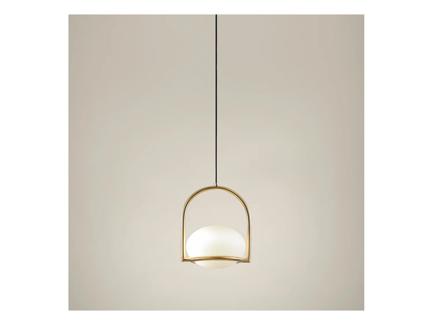 LEDS C4 Lampe à Suspension Coco Single E14 9W Or Peint