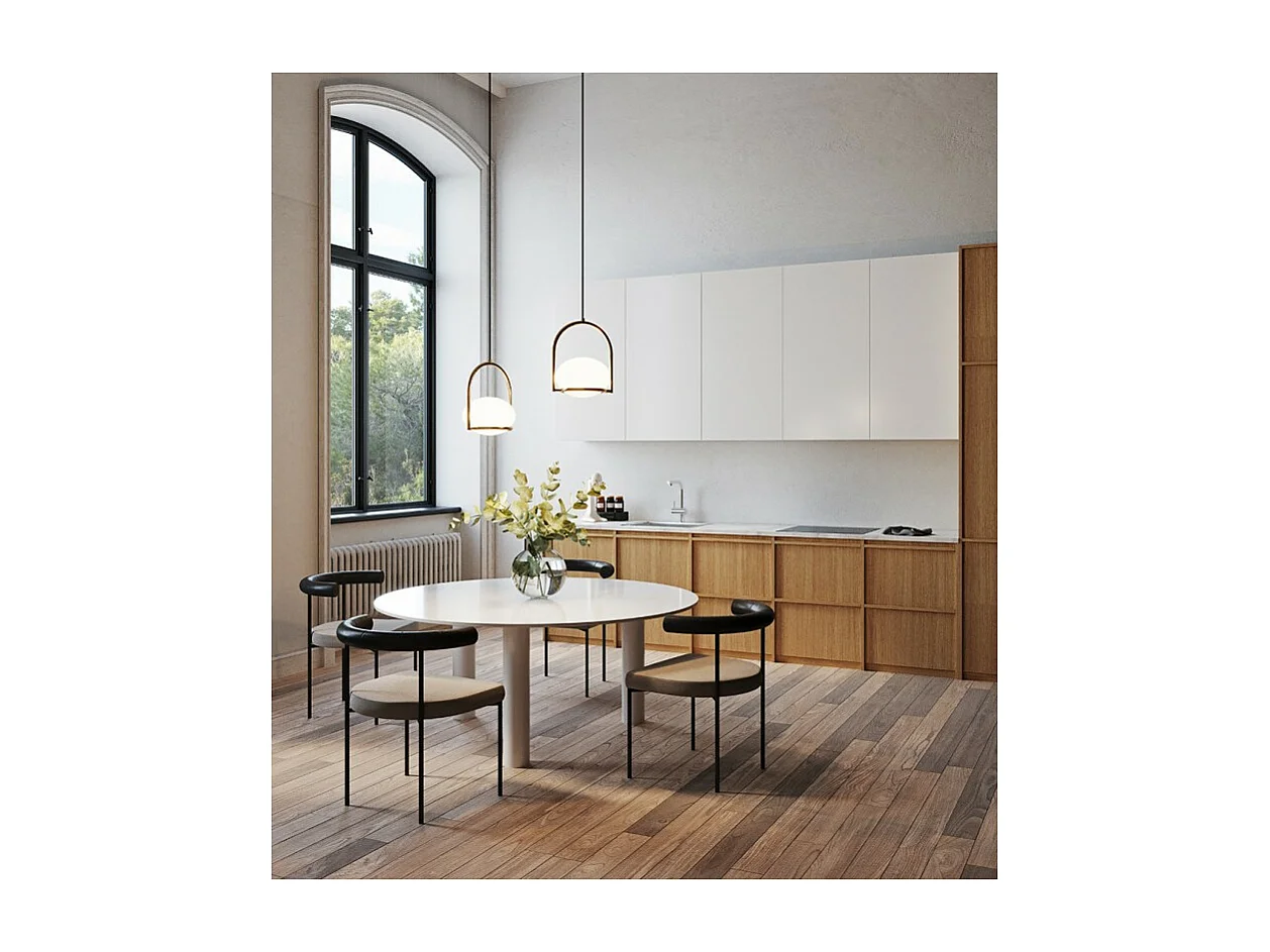 LEDS C4 Lampe à Suspension Coco Single E14 9W Or Peint