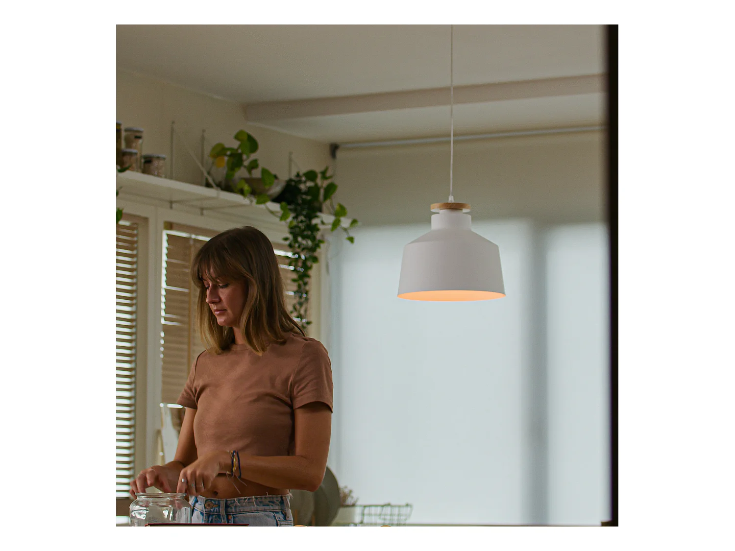 IP20 Cloud Pendel Ø300mm E27 15 Weiß